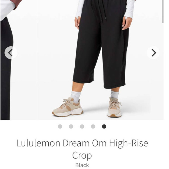 Lululemon Athletica‎ Dream Om High Rise Wide Leg Crop Pants Est Size 8 - Picture 2 of 10